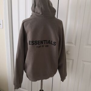 Essentials Gray Turtleneck Sweater Cozy Wool Blend